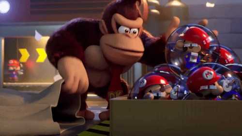 《马里奥VS咚奇刚》宣传片:咚奇刚闯入工厂强抢玩具