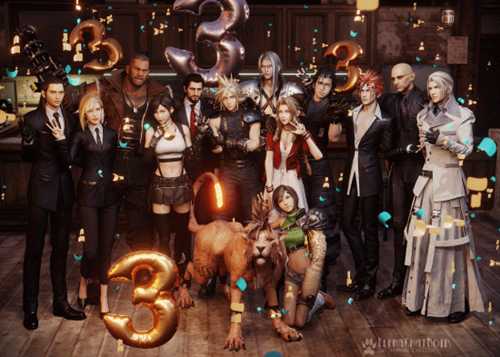 《最终幻想7:重生》3D同人图:礼服爱丽丝蕾丝诱惑