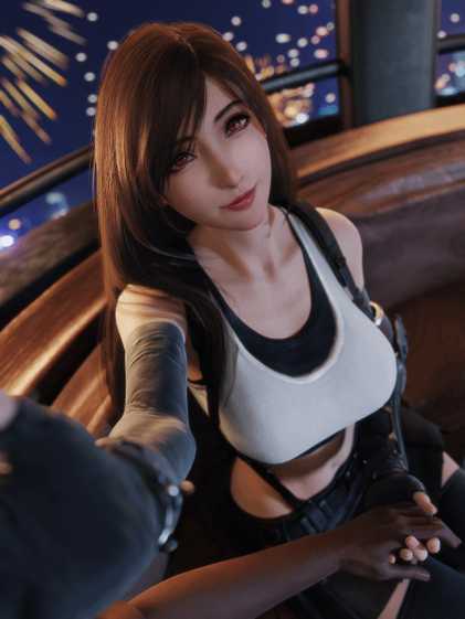 蒂法美如画!粉丝自制《最终幻想7:重制版》3D美图