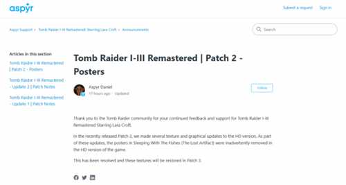 回来了！劳拉海报将重新回归《古墓丽影1-3复刻版》